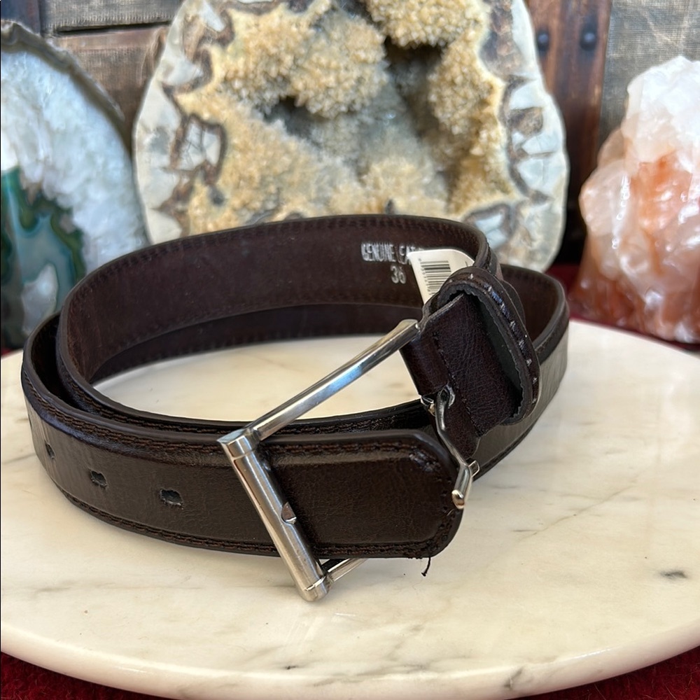 Firenze Men's Brown Leather Belt NWT size 36